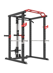 Gym Equipment Power Rack, Black/Red