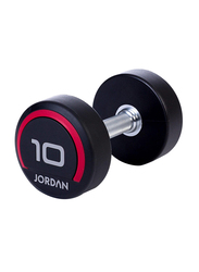 Jordan Fitness UK Premium Round Dumbbell Sets with Rack, 2.5 KG to 25 KG, Multicolour