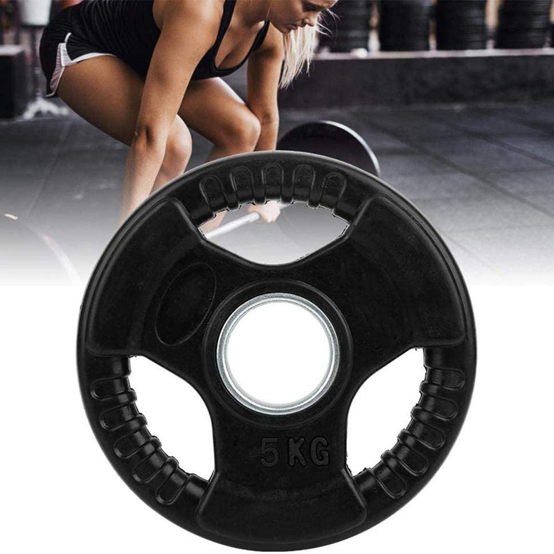 Anbo Barbell Olympic Grip Weight Plate, 2.5KG, Black