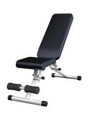 ZYX Fitness Crunches Abdominal Board Exercise Bench, Black/Silver