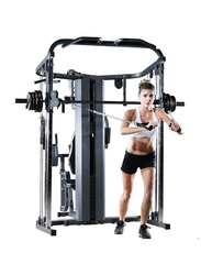 JX Fitness All-in-One Heavy Duty Multifunctional Smith Machine, Black