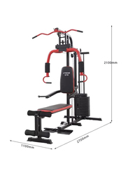Multi Functional Home Gym Equipment, Black/Red
