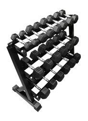 Miracle Fitness Three Tier Dumbbell Rack, Black