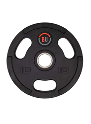 Bu Rubber Coated Plates, 10KG, Black