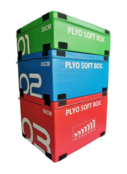 T Sports Stackable Soft Plyometric Box, 3 Piece, Multicolour