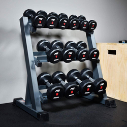 Dumbbell Racks Fitness Large Three-tier Rack, 81 x 60 x 84cm, Black