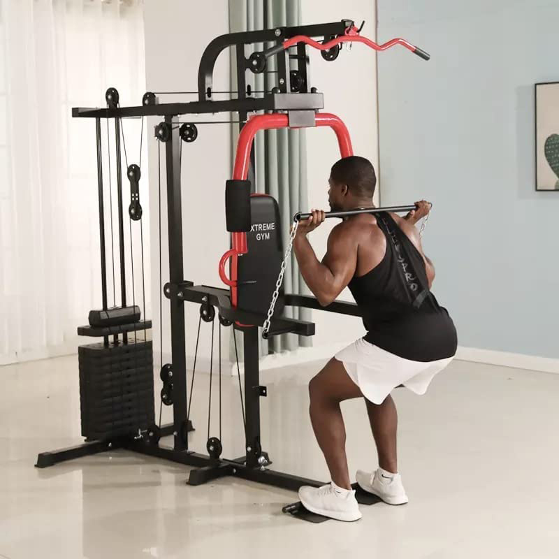 Multi Functional Home Gym Equipment, Black/Red