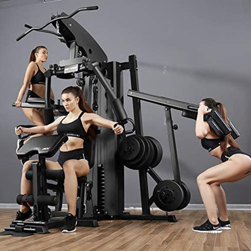 Miracle Fitness Multi-Function Deluxe 3 Station Home Gym, MF-1900, Black