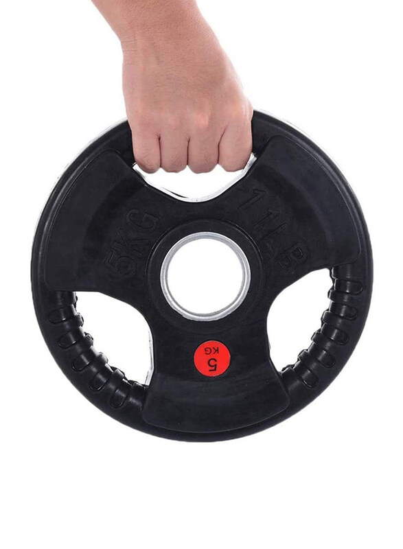 Prosports Rubber Olympic Plates, 5KG, Black