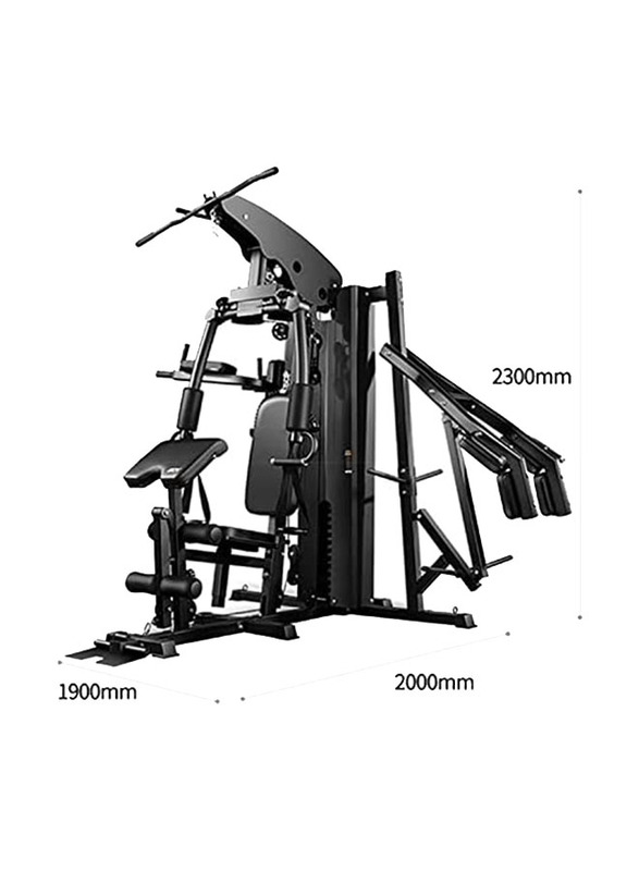 Miracle Fitness Multi-Function Deluxe 3 Station Home Gym, MF-1900, Black