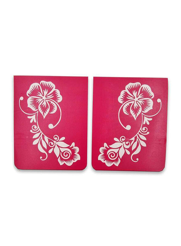 

Henna Nafees Stencil Sticker, BB-72, Pink