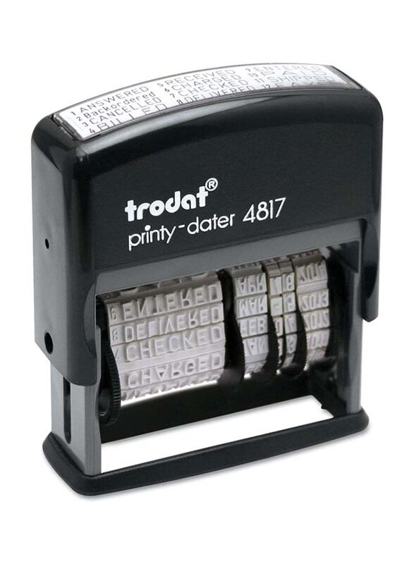 

Trodat 4817 Date Stamp with 12 Changeable Messages, Blue