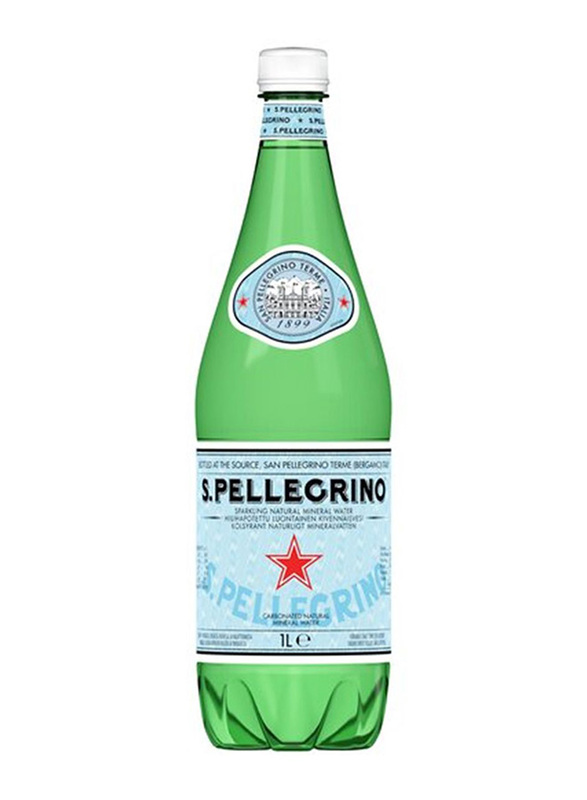 San Pellegrino Sparkling Mineral Water, 6 x 1 Liter