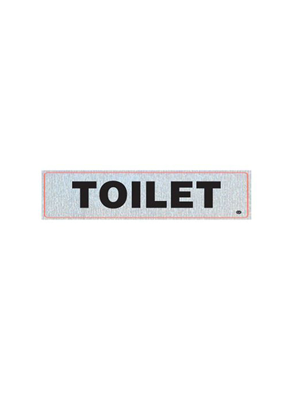 FIS Toilet Horizontal Sticker, 17cm x 4cm, Black/White