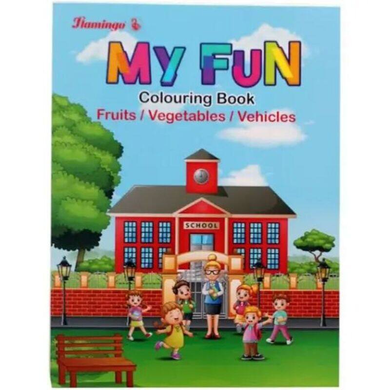 

Flamingo My Fun Fruits, Vegetables and Vehicles Coloring Book