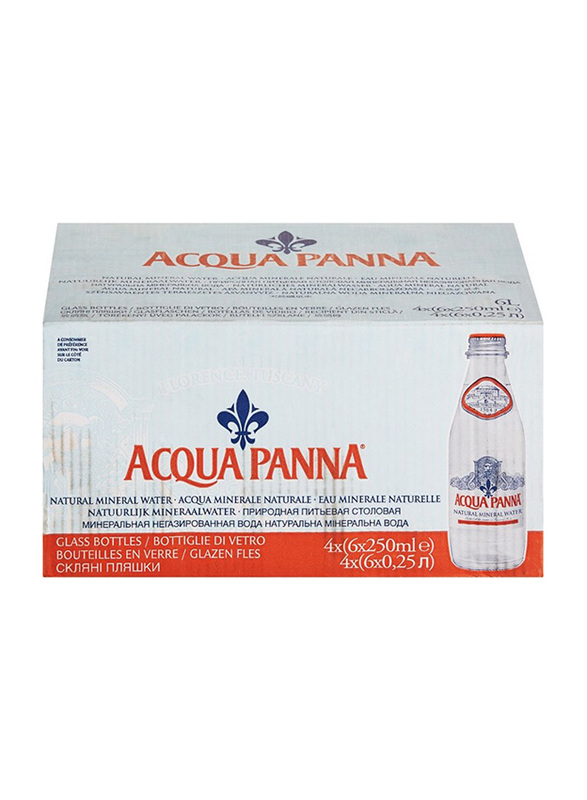 Acqua Panna Mineral Water Glass Bottles, 24 x 250ml