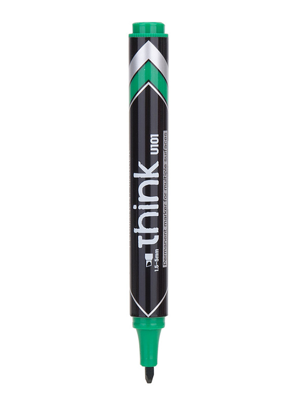 Deli 12-Piece Think Permanent Marker Pen Set, Green
