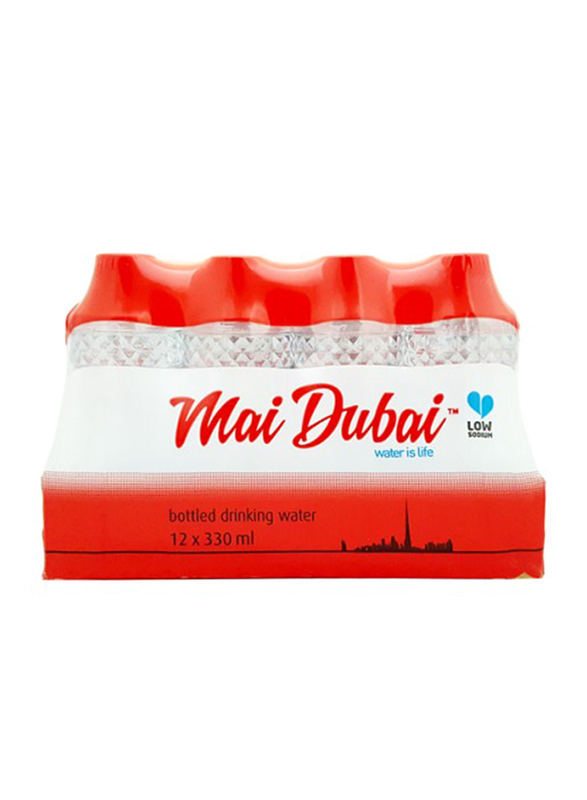 Mai Dubai Bottled Drinking Water, 12 Bottles x 330ml