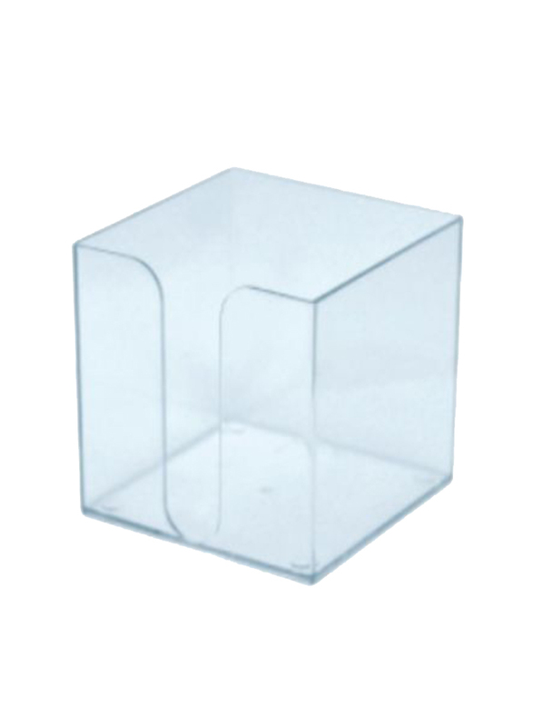 FIS Plastic Memo Holder Cube, Clear