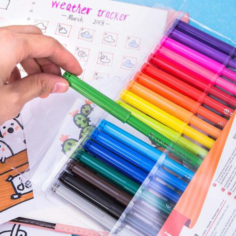 Deli ColoRun 12 Colours Sketch/Felt Colored Pens, Multicolour