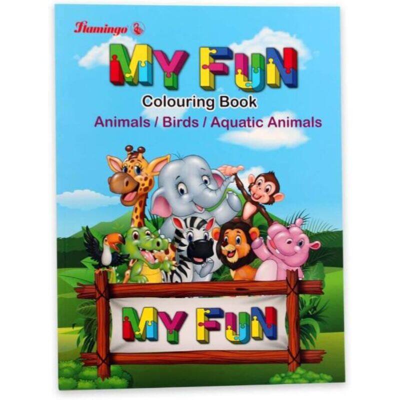 Flamingo My Fun Animals, Birds and Aquatic Animals Coloring Book