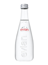 Evian Natural Mineral Water in Glass Bottle, 20 x 330ml