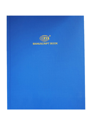 FIS Single Ruled Manuscript Book, 2 Quire, 8mm, 192 Sheets, 10 x 8 inch, Blue