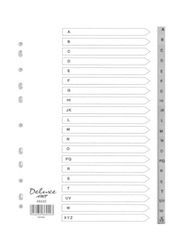 Deluxe A-Z Tab PVC Divider with Number, 20 Sheets, A4 Size, Grey