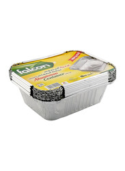 Falcon Aluminum Food Storage Container with Lid, 25-Pieces, 8389, Silver