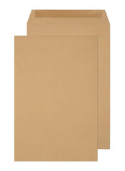 Hispapel Manila Peel & Seal Envelope, 120GSM, 12" X 10", Brown 50 Pieces