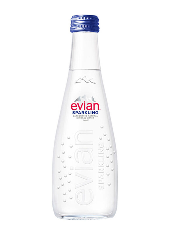 

Evian Sparkiling Natural Mineral Water in Glass Bottle, 20 x 330ml