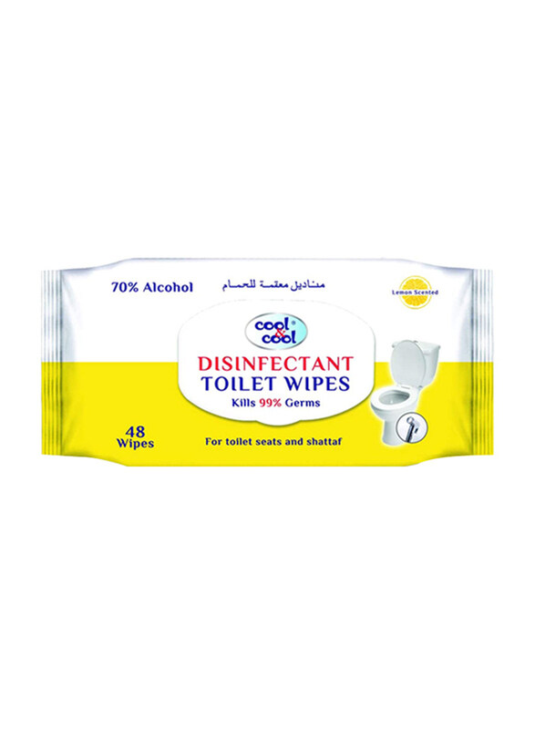 

Cool & Cool Disinfectant Toilet Wipes, 48 Sheets