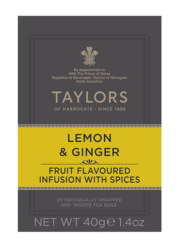 Taylors Of Harrogate Lemon & Ginger Infusion Tea, 20 Tea Bags