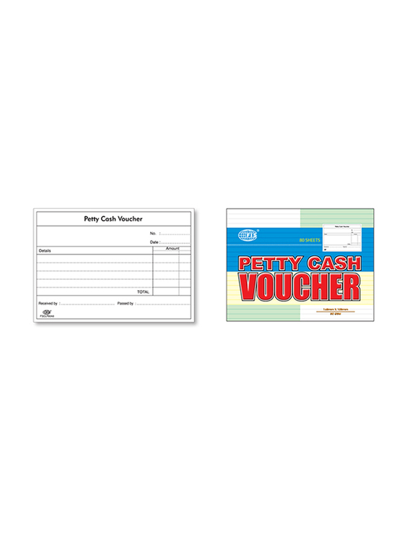 FIS Petty Cash Voucher Pad, 80 Sheets, A6 Size