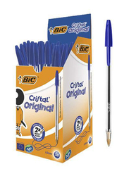 Bic 50-Piece Cristal Original Ballpoint Pen Set, 1.0mm, Blue