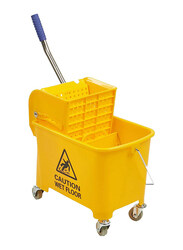 CGT 20 Liter Yellow Mop Bucket With Wheels & Wringer, Yellow