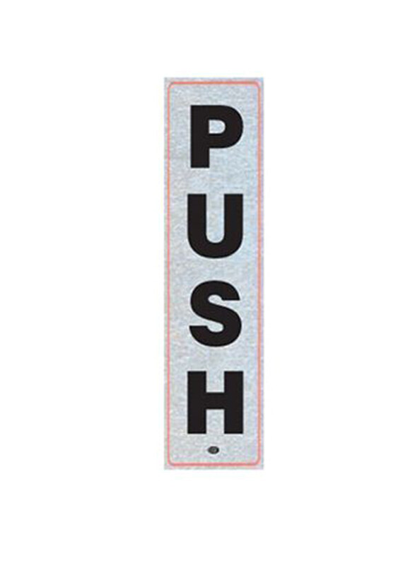 

FIS Push Vertical Sticker, 17cm x 4cm, Black/White