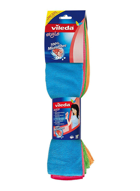 

Vileda Style Multipurpose Microfiber Cloth, 4 Pieces