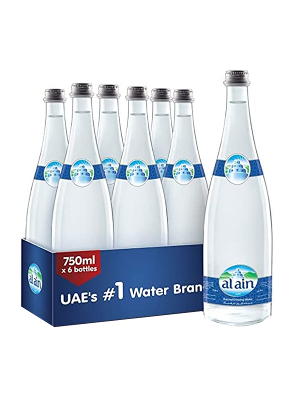 Al Ain Glass Bottle Still Water, 6 x 750ml