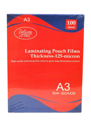 Deluxe AMT Lamination Pouch Film, A3 Size 125 Micron, Clear