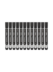 Deli 12-Piece Bullet Tip 1.5mm Permanent Marker Set, Black