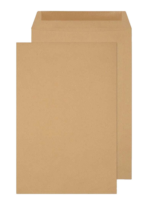 Hispapel Manila Peel & Seal Envelope, 120GSM, 324 x 229mm, A4, Brown