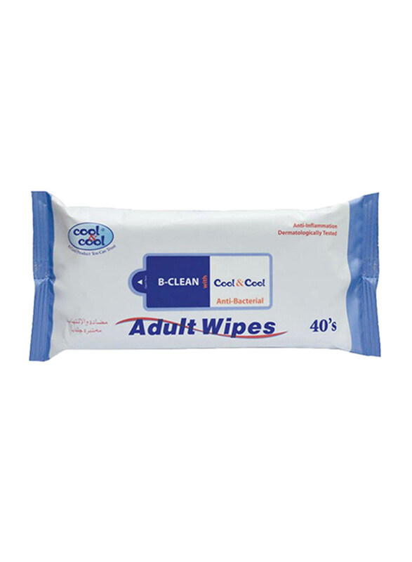 

Cool & Cool Adult Wipes, 40 Sheets