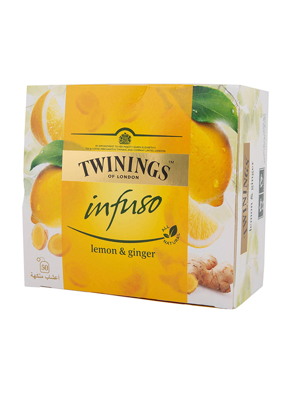 Twinings Infuso Lemon & Ginger Tea, 50 Tea Bags