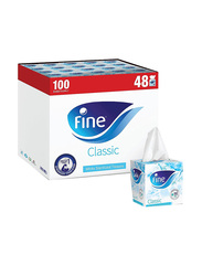 Fine Facial Tissue Cubic Box, 48 Boxes x 2 Ply x 100 Sheets