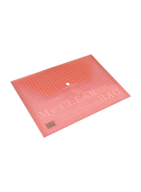 FIS My Clear Bag, A4, Red ( pack of 12 pcs)