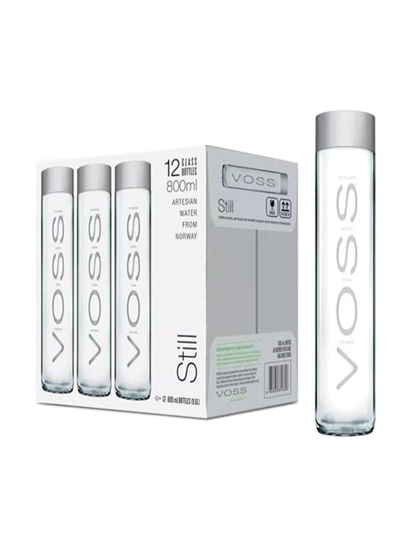 

Voss Glass Bottled Still Drinking Mineral Water, 12 x 800ml