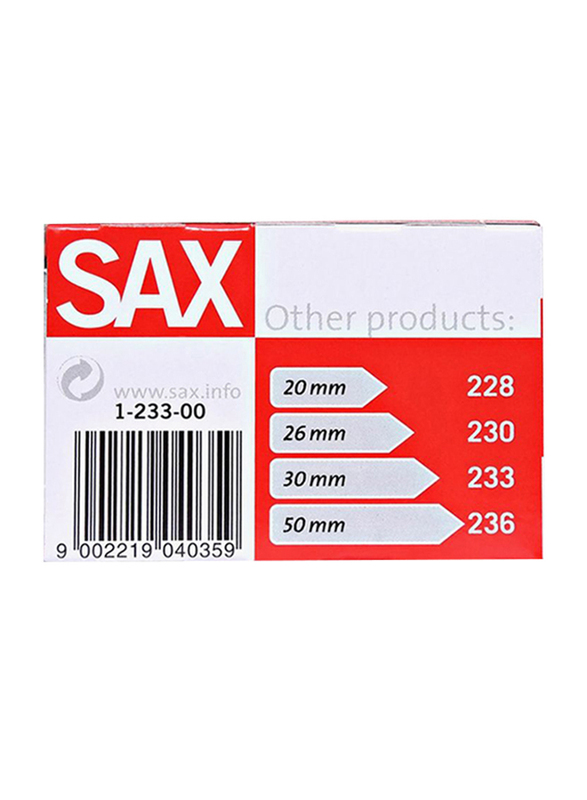 Sax 236 Paper Clip, 100 Pieces, 50mm, Silver