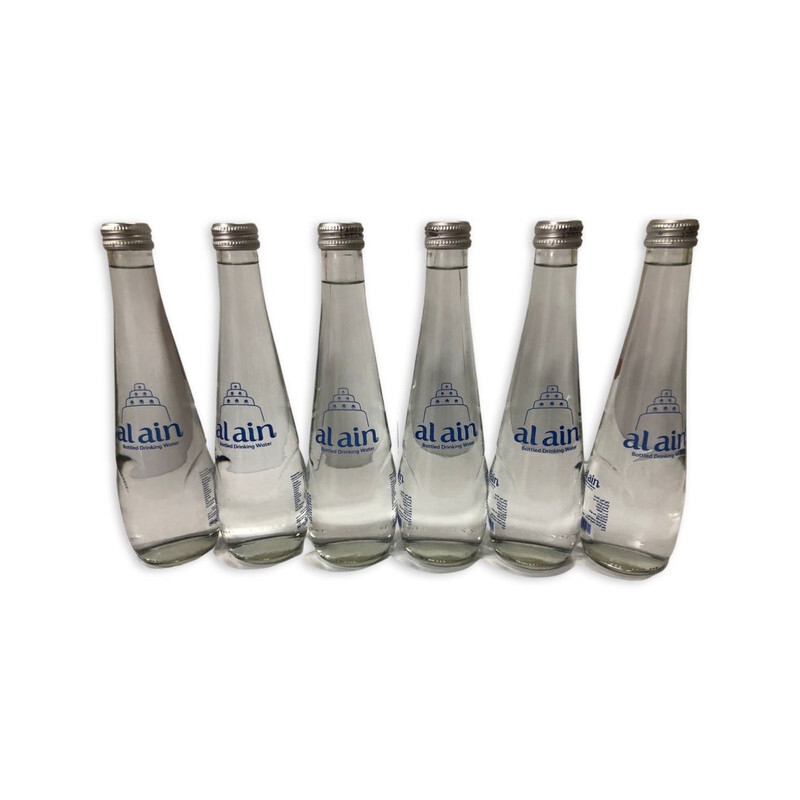 Al Ain Glass Bottled Drinking Water, 6 Bottles x 330ml