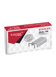 Kanex Staple Pin Set, 1000 Pieces, 26/6-1m, Silver
